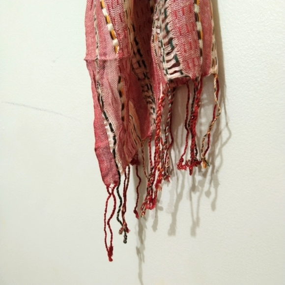 Multicolor Scarf with Fringes - Picture 3 of 6